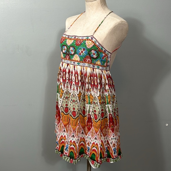 ZARA WOMAN STRAPY EMBROIDERED SHORT DRESS. Size M - Picture 2 of 12